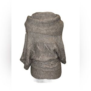 BCBGeneration • Cowl Neck, Cable Knit Sweater , Alpaca Blend, Half Sleeve, XS